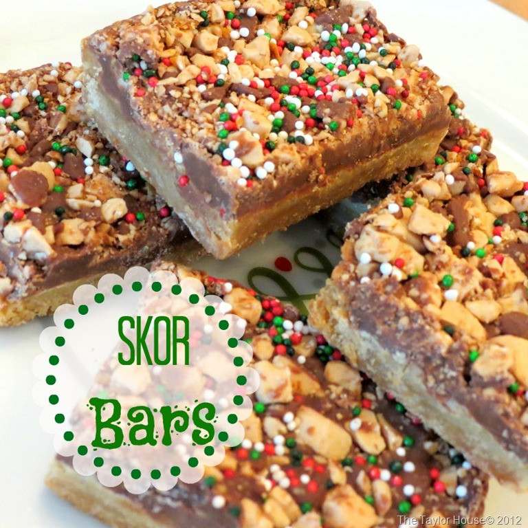 Christmas Cookies Bars Recipes
 Christmas Skor Bars