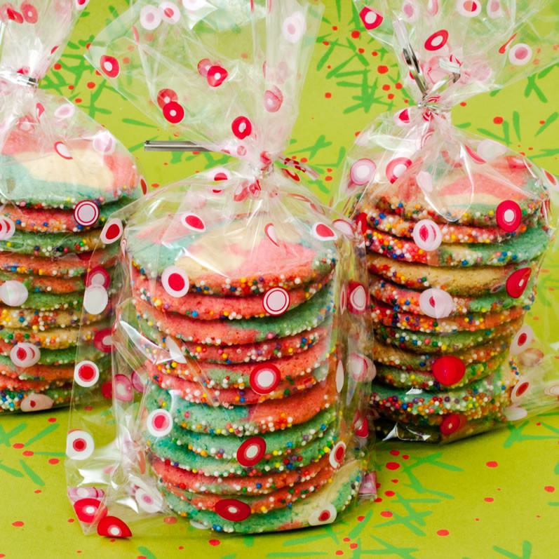 Christmas Cookies In A Bag
 Peppermint Lime Kaleidoscope Cookies