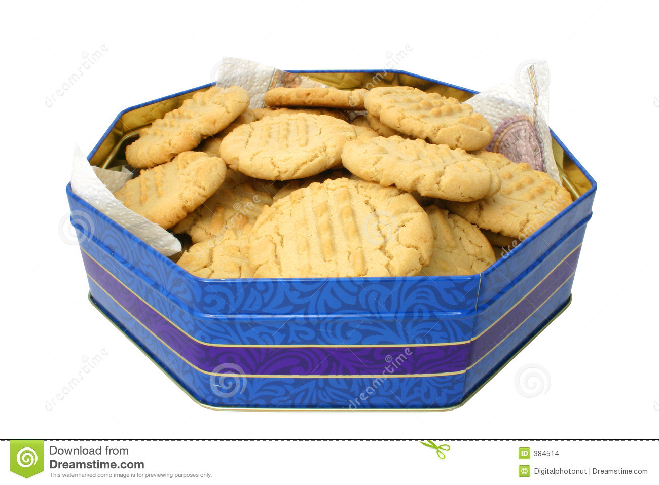 Christmas Cookies In A Tin
 Cookies In A Tin Stock Image