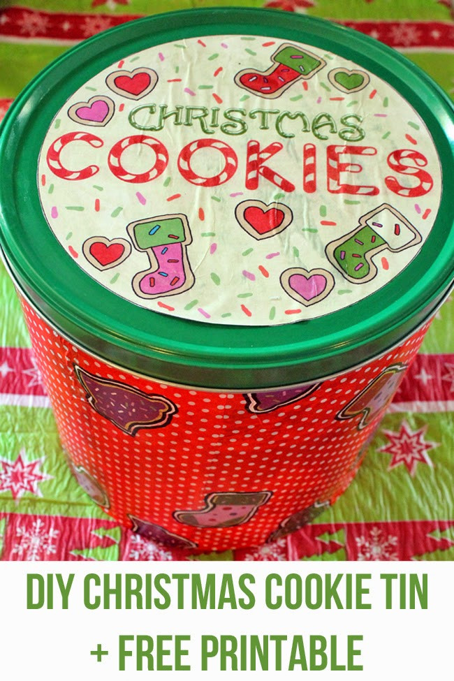 Christmas Cookies In A Tin
 punk projects DIY Christmas Cookie Tin Free Printable