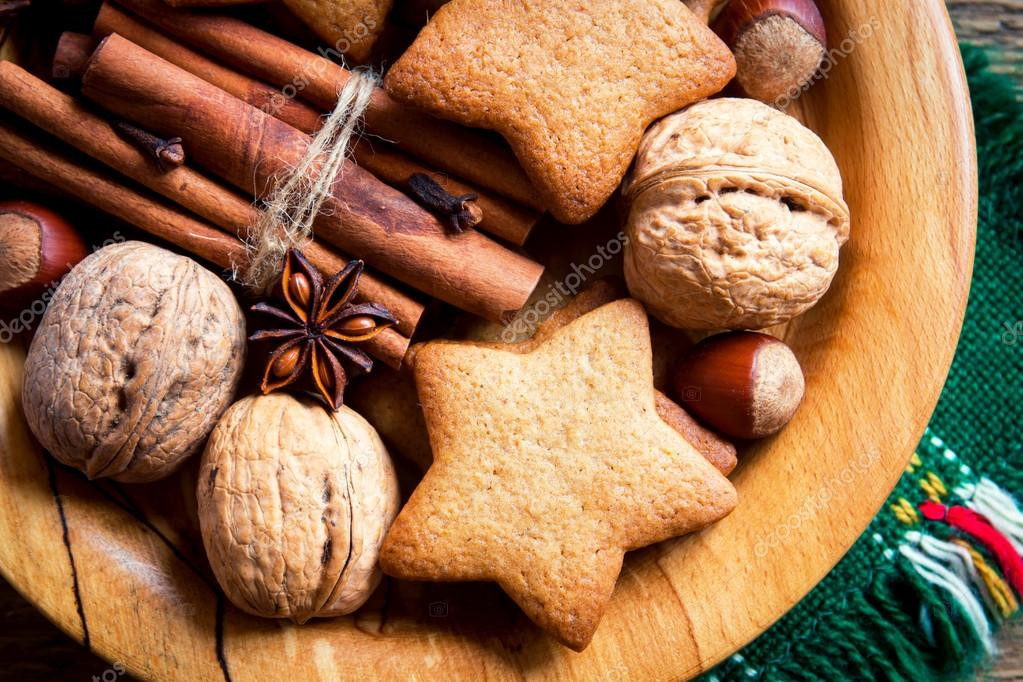 Christmas Cookies With Nuts
 Christmas cookies and nuts — Stock © Mizina
