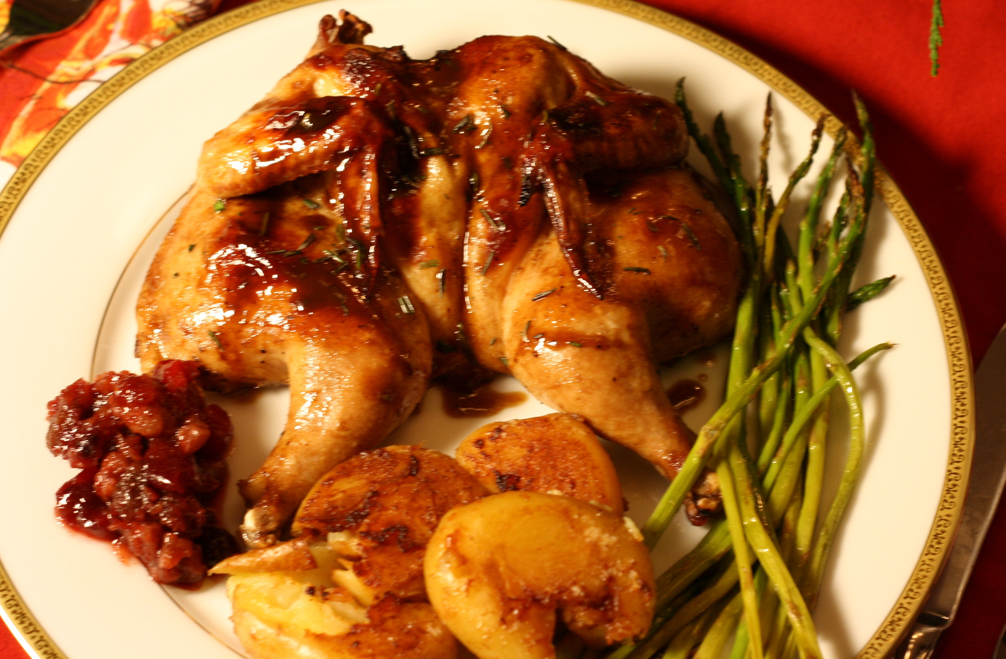 Christmas Cornish Hen Recipe / The Neelys' Christmas Cornish Game Hens