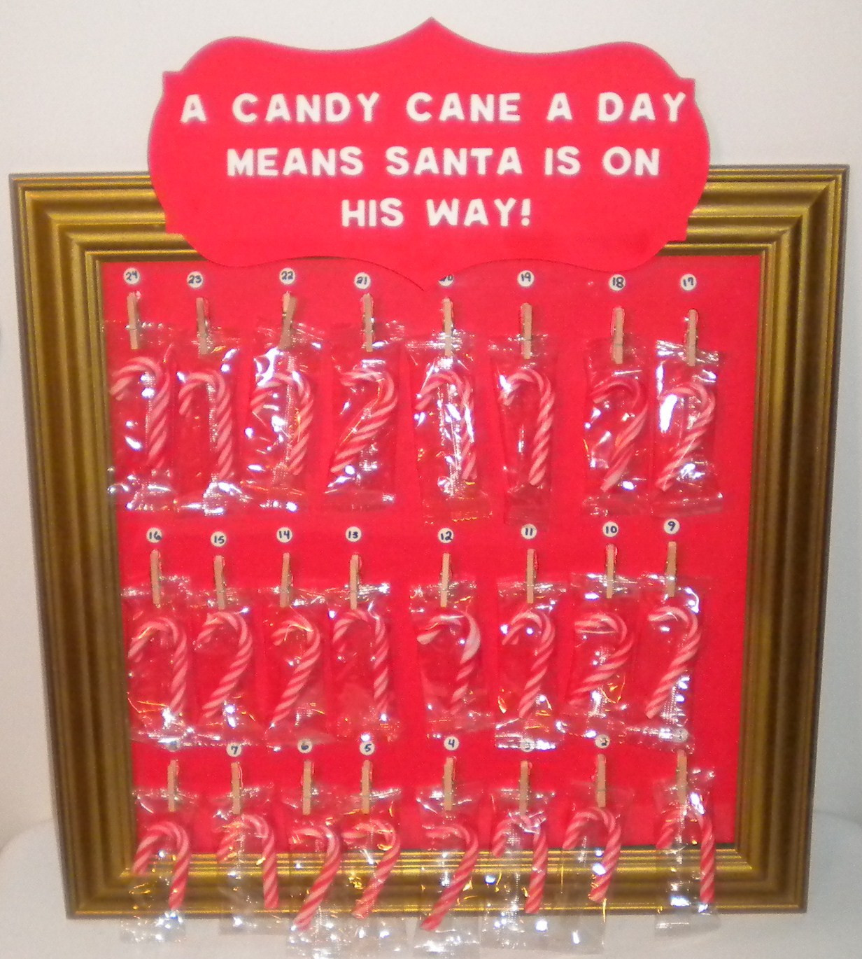 Christmas Countdown Calendar With Candy
 Jean s Crafty Corner Candy Cane Advent Calendar