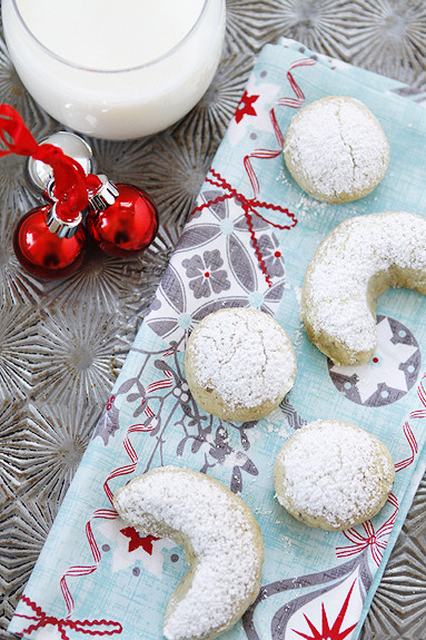 Christmas Crescent Cookies
 Pistachio Orange Crescent Cookies