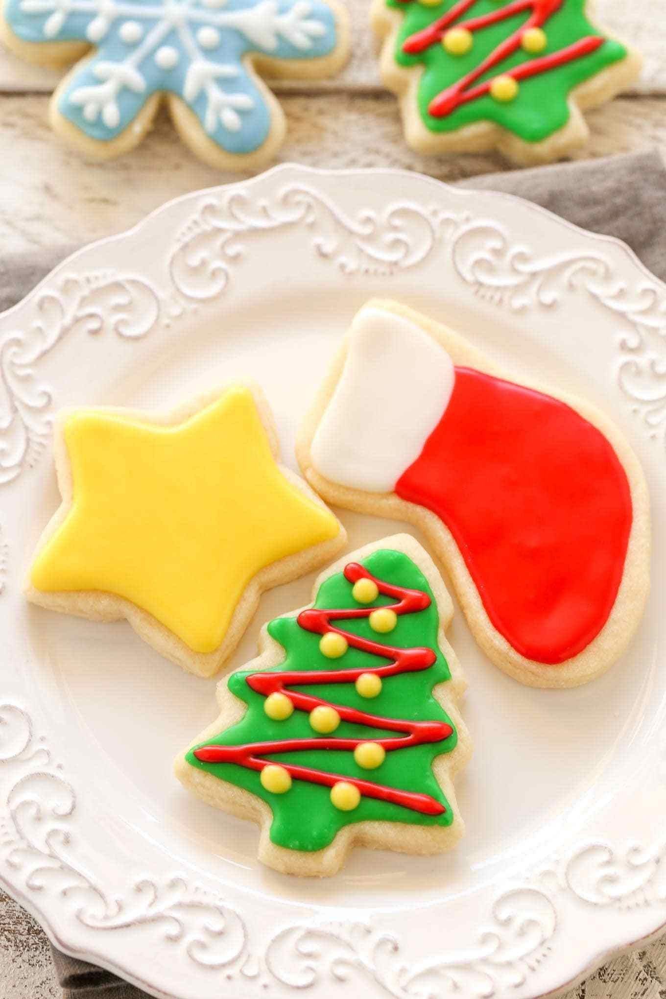 Christmas Decorated Cookies
 Soft Christmas Cut Out Sugar Cookies Live Well Bake ten