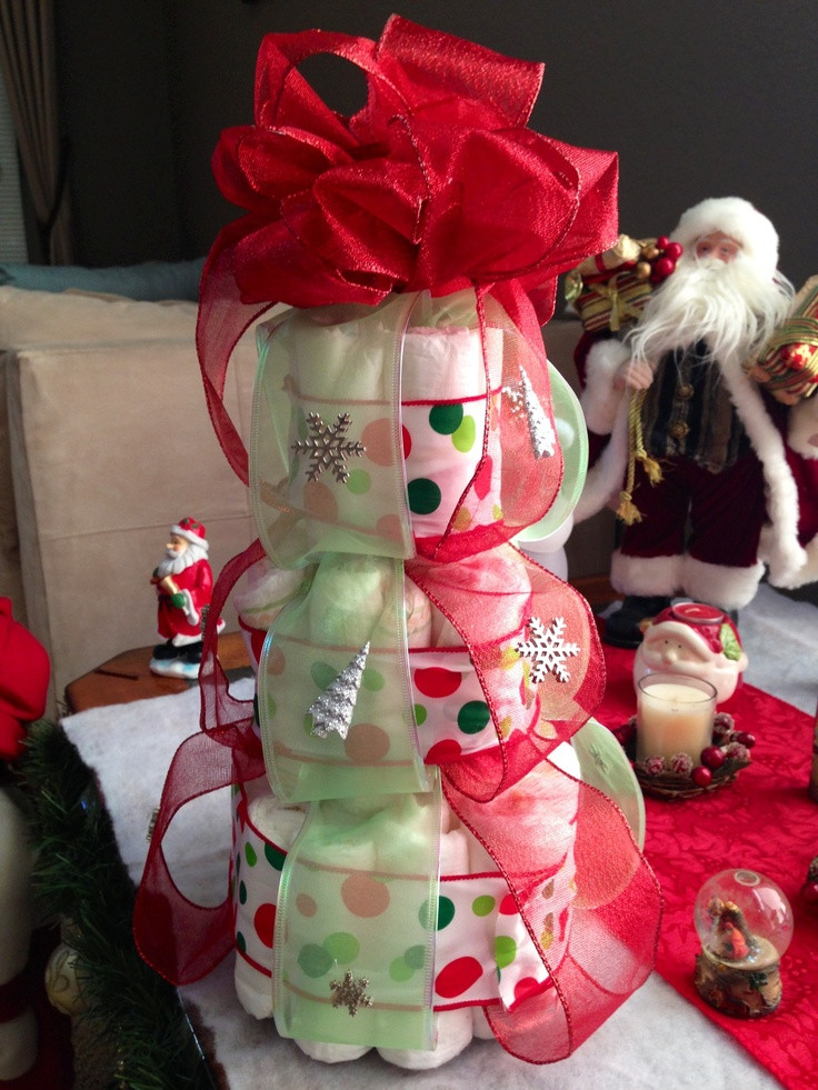 Christmas Diaper Cakes
 17 Best images about Christmas ts for baby on Pinterest