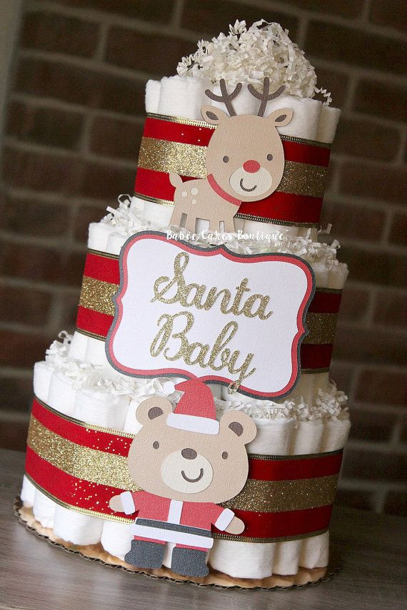 Christmas Diaper Cakes
 17 Best images about Diaper Cakes on Pinterest