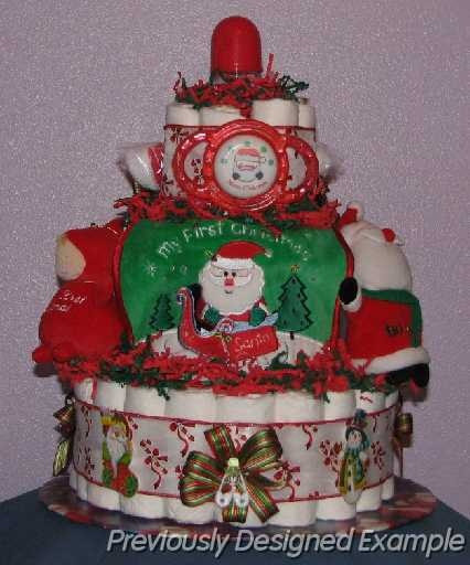 Christmas Diaper Cakes
 27 best images about Christmas diaper cakes on Pinterest