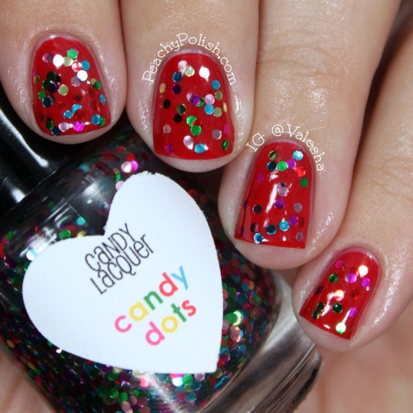 Christmas Dots Candy
 Candy Lacquer Winter Holiday 2012 Peachy Polish