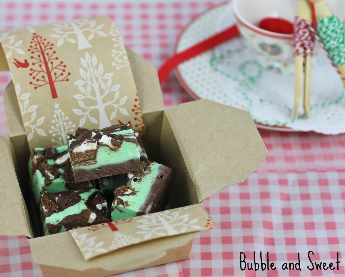 Christmas Fudge Gifts
 Bubble and Sweet Peppermint cookie fudge