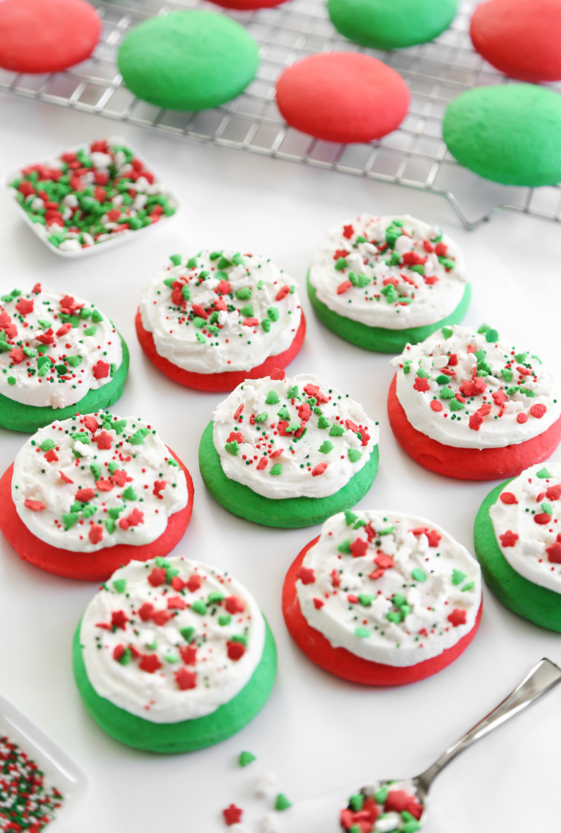 Christmas M&amp;M Cookies
 Lofthouse Style Soft Sugar Cookies