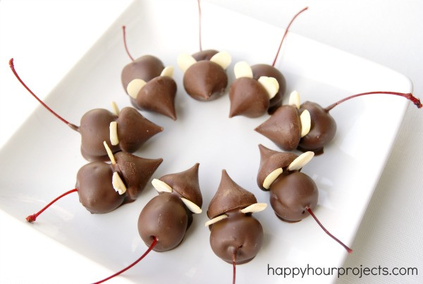 Christmas Mice Candy
 Chocolate Cherry Christmas Mice Happy Hour Projects