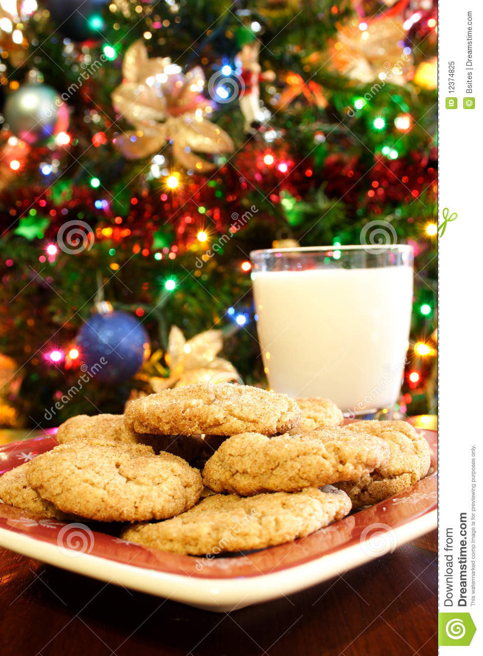 Christmas Milk And Cookies
 Christmas Milk and Cookies stock image Image of cookie