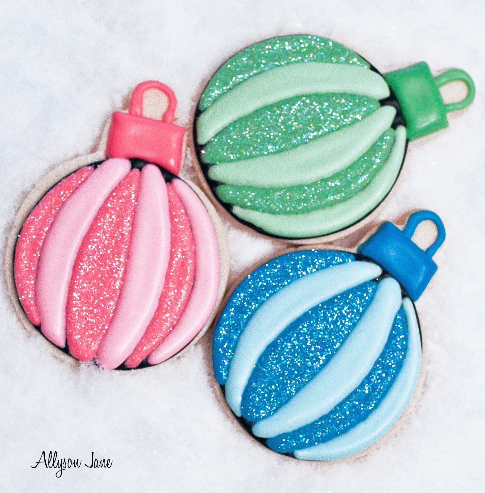 Christmas Ornament Cookies
 Allyson Jane Couture Christmas Collection