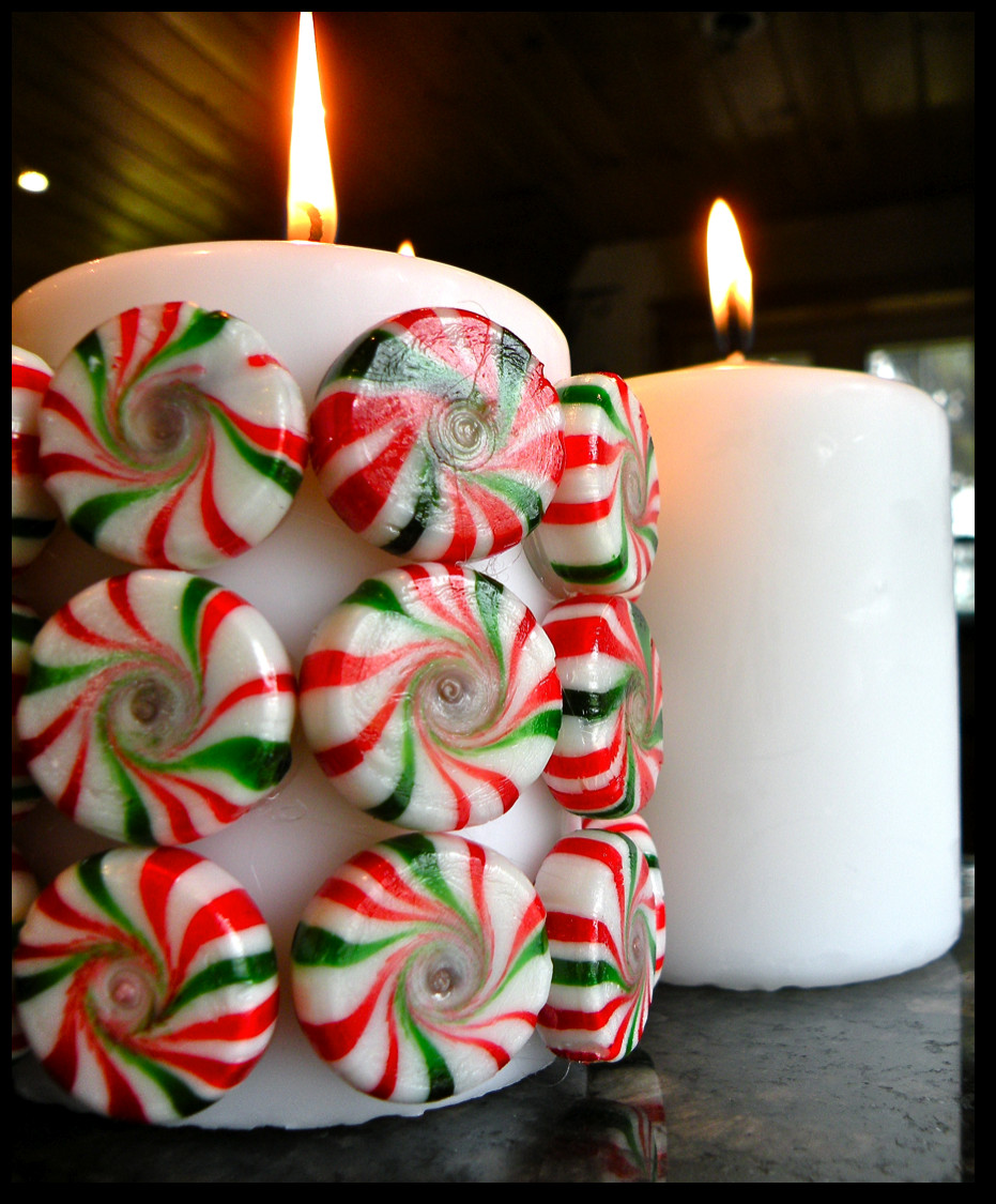 Christmas Peppermint Candy
 Killer Crafts DIY Holiday Peppermint Candy Candle