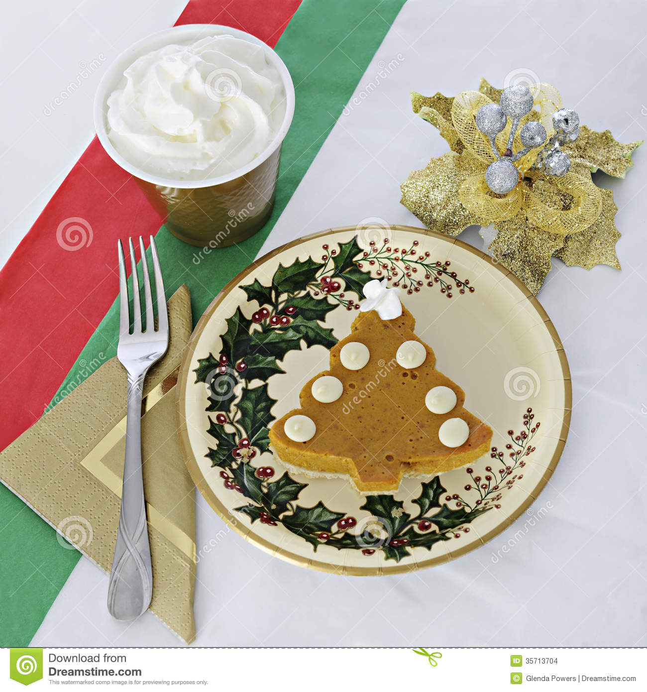 Christmas Pumpkin Pie
 Christmas Pumpkin Pie Stock Image