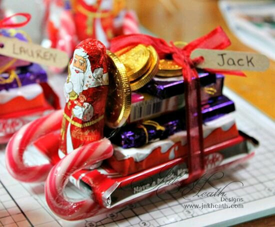 Christmas Sleigh Made Out Of Candy
 Cómo hacer un trineo con dulces para obsequiar en navidad