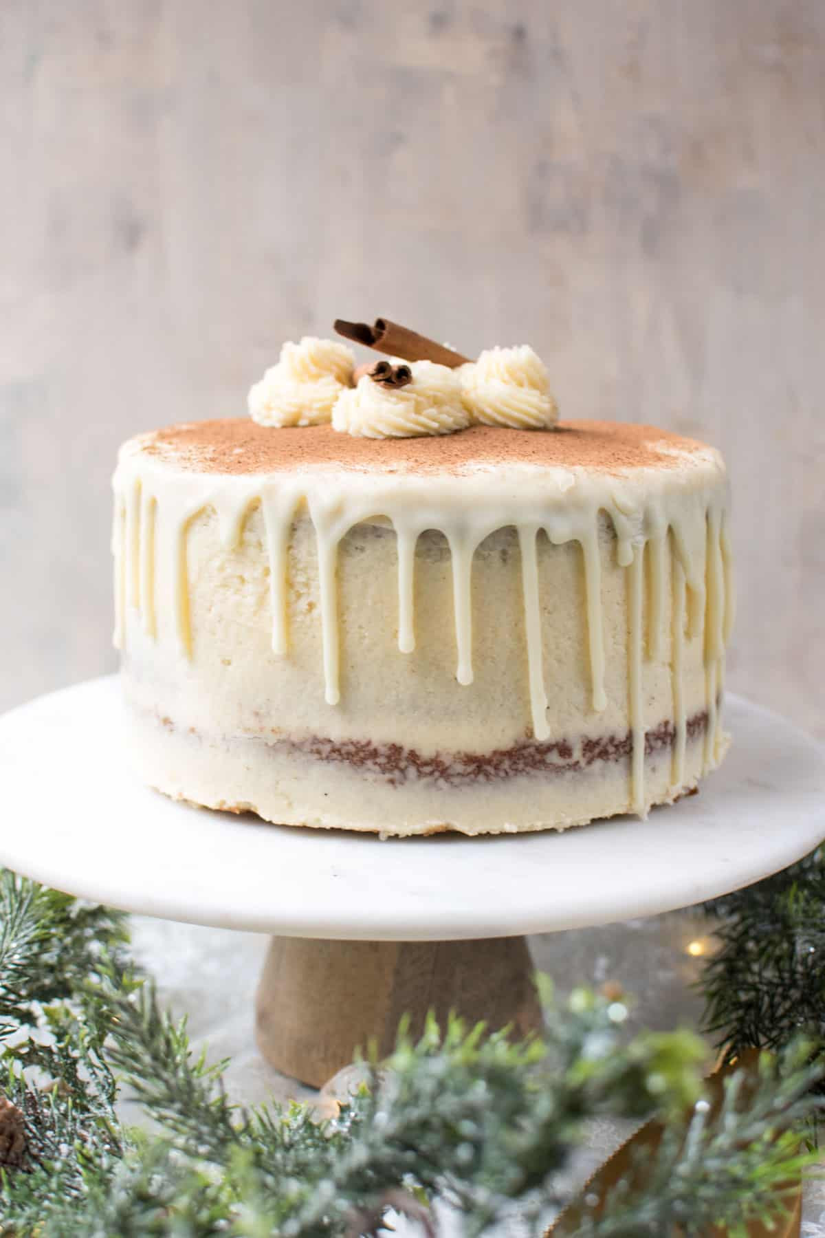 Christmas Spice Cake
 Christmas Spice Cake with Eggnog Buttercream