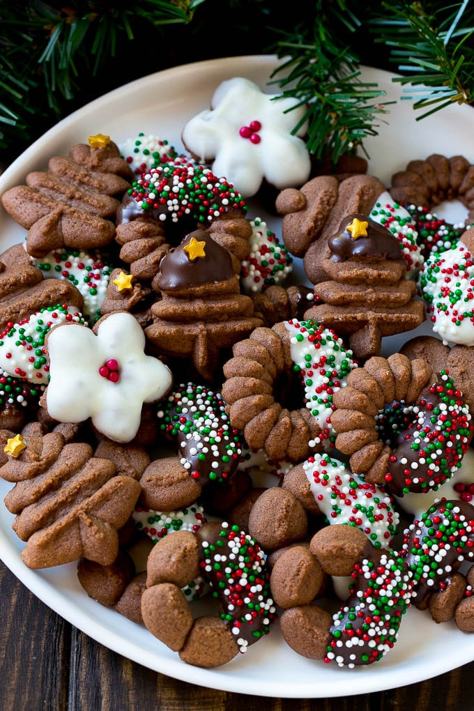 Christmas Spritz Cookies
 Chocolate Spritz Cookies Dinner at the Zoo