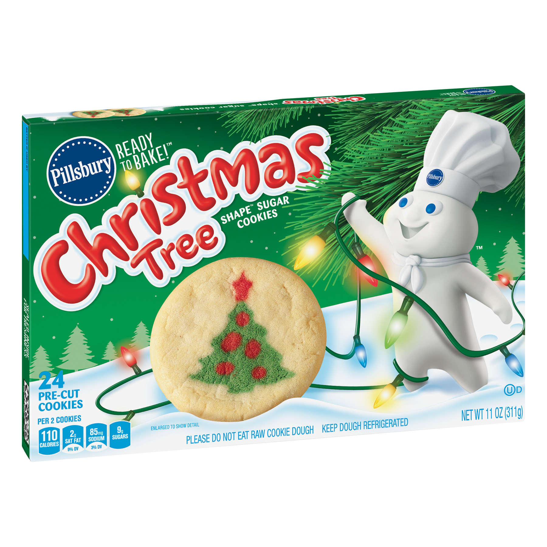 Christmas Sugar Cookies Walmart
 Pillsbury Ready to Bake Christmas Tree Shape Sugar