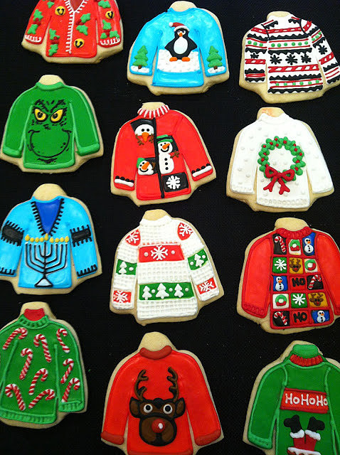 Christmas Sweater Cookies
 Ugly Christmas Sweater Cookies