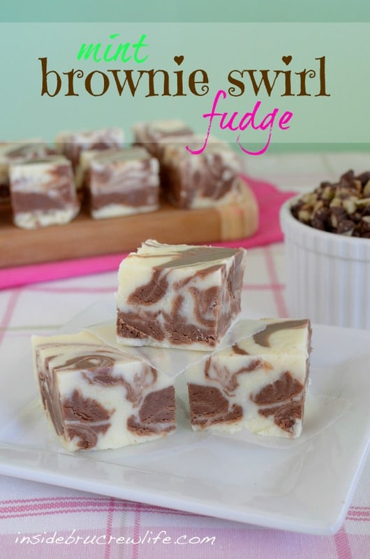 Christmas Swirl Fudge
 Mint Brownie Swirl Fudge