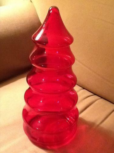 Christmas Tree Candy Jar
 Glass Christmas Tree Candy Jar