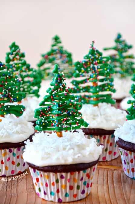 Christmas Tree Cupcakes Cake
 Just a Taste