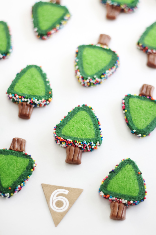 Christmas Tree Cut Out Cookies
 Sprinkle Christmas Tree Cookies