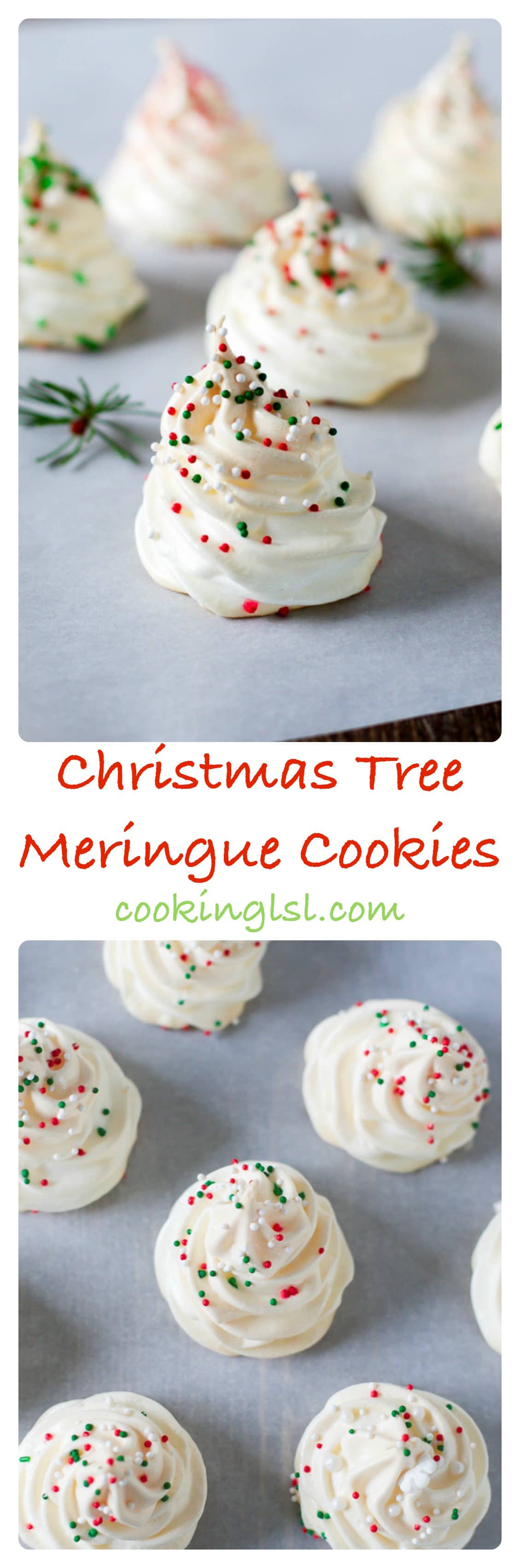 Christmas Tree Meringue Cookies
 Christmas Tree Meringue Cookies