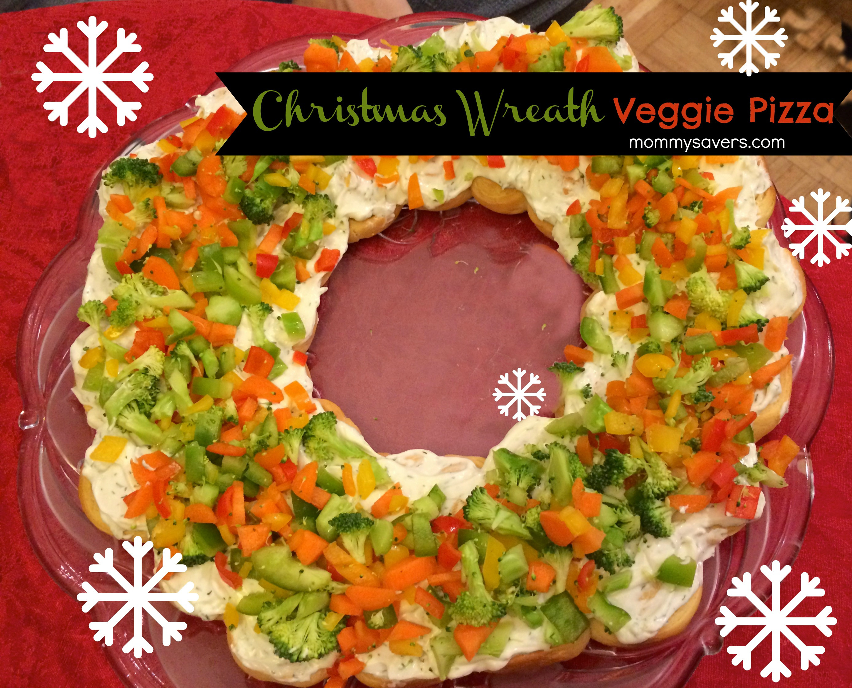 Christmas Tree Veggie Pizza
 Christmas Wreath Appetizer Veggie Pizza Mommysavers