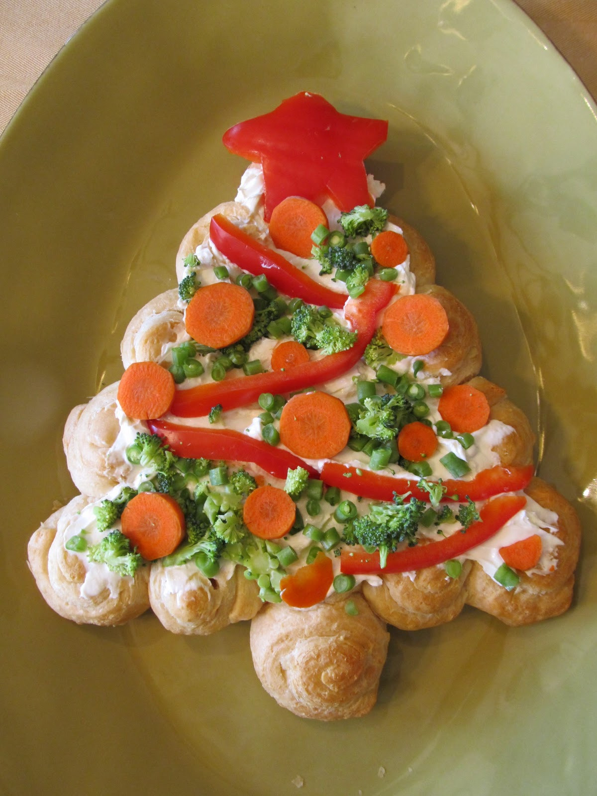 Christmas Tree Veggie Pizza
 Happy Food