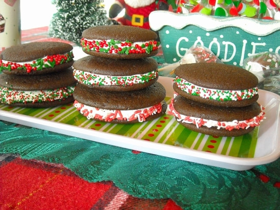 Christmas Whoopie Pies
 Chocolate Peppermint Christmas Whoopie Pies Flour My Face
