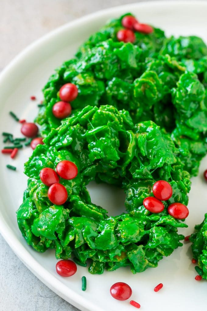 Christmas Wreath Cookies With Corn Flakes
 Christmas Wreath Cookies Dinner at the Zoo