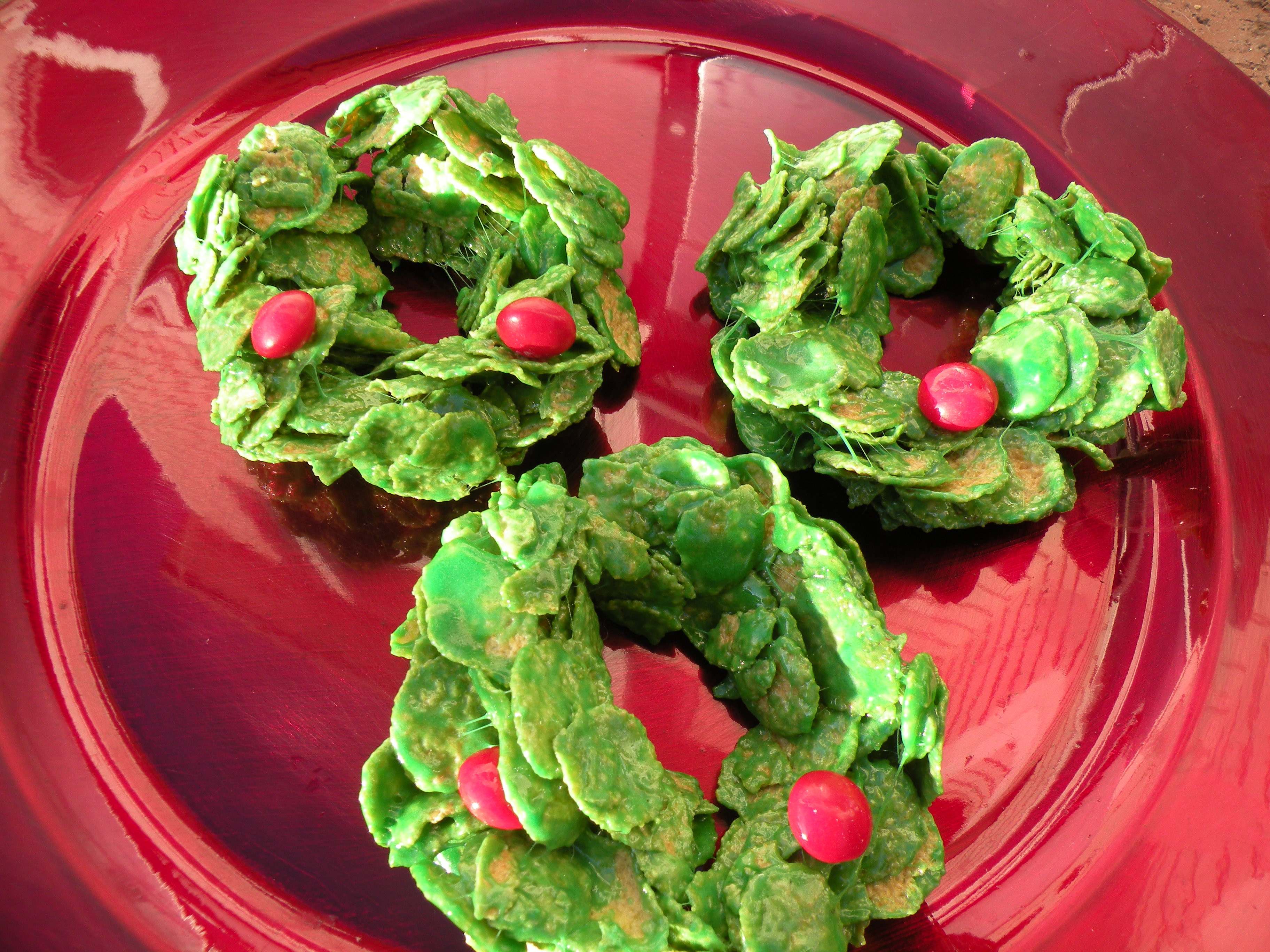 Christmas Wreath Cookies With Corn Flakes
 Gluten Free Corn Flake Wreath Cookies
