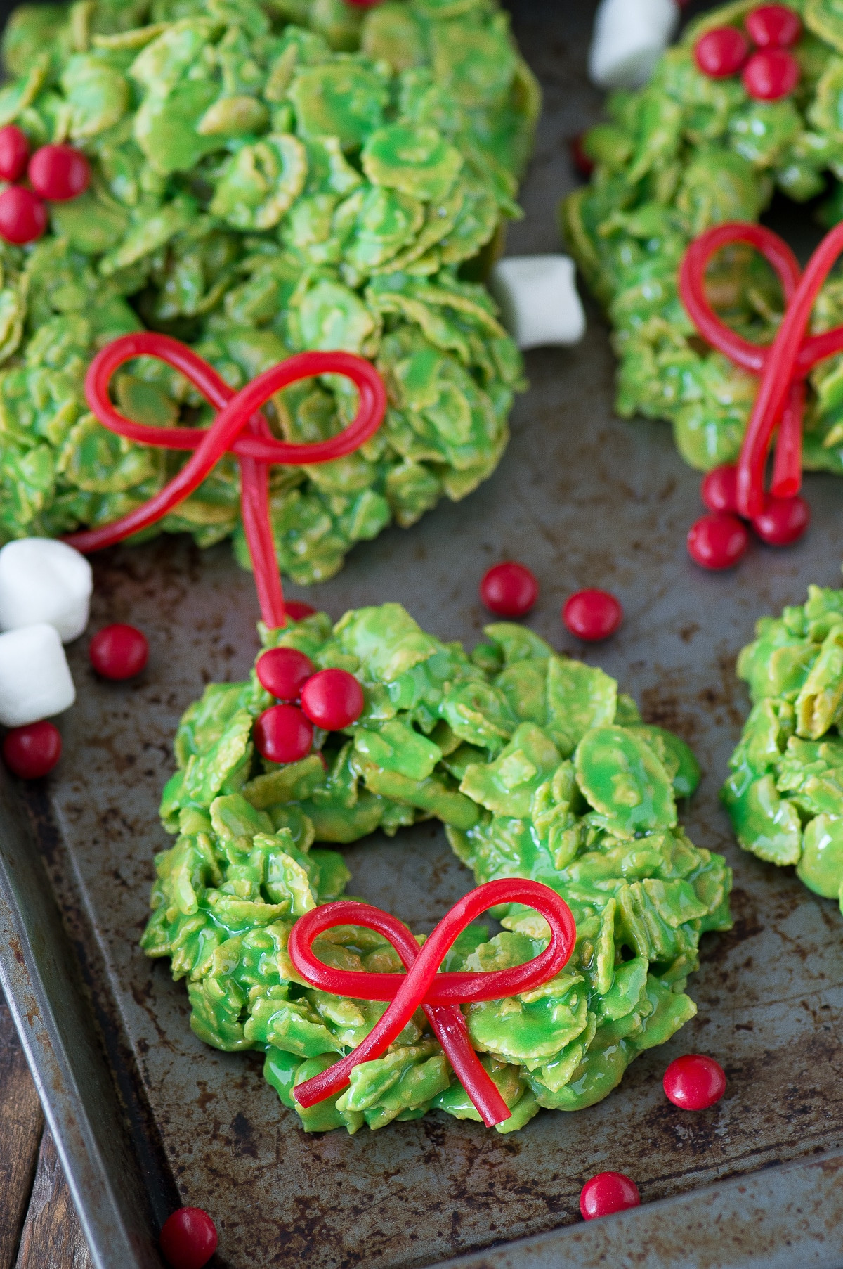 Christmas Wreath Cookies With Corn Flakes
 Christmas Wreath Cookies