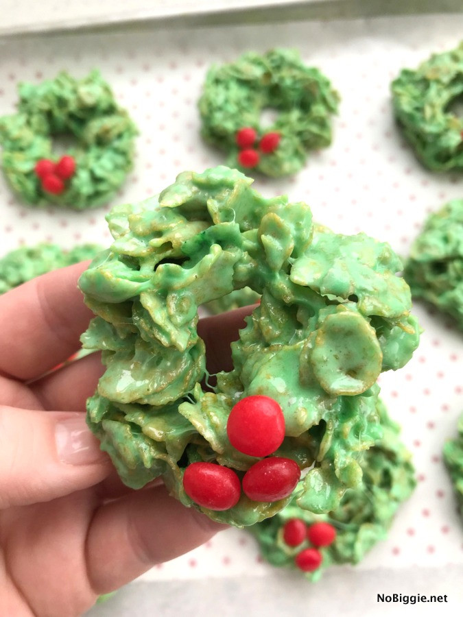 Cornflake Christmas Wreath Cookies With Corn Syrup
 Christmas Cornflake Wreath Cookies