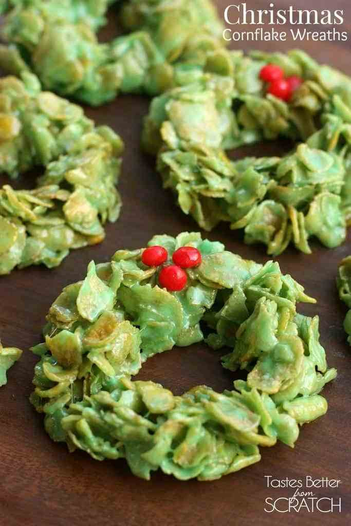 Cornflake Christmas Wreath Cookies With Corn Syrup
 Salted Chocolate Covered Caramels