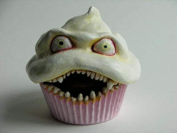 Creepy Halloween Cupcakes
 Items similar to Vicious Cupcake No 17 Summer Solstice