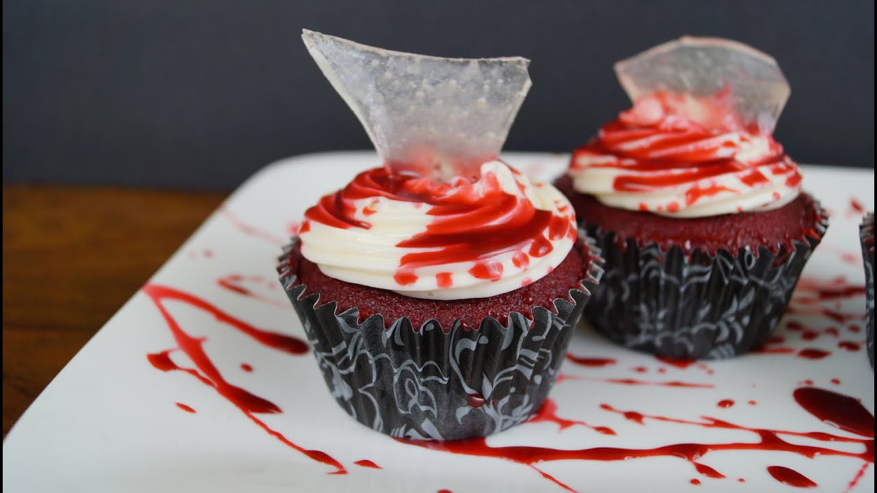 Cupcakes De Halloween
 Cupcakes Pastelitos Sangrientos Para Halloween ¡Auch