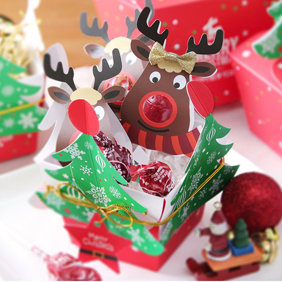 Cute Christmas Candy
 25 pcs cute reindeer lipop paper card decorations