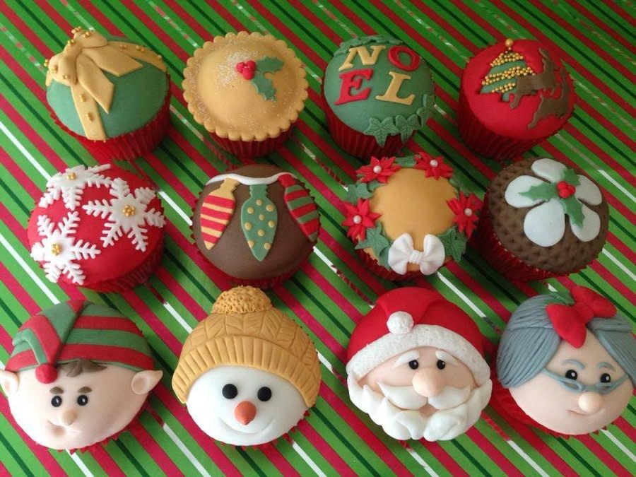 Cute Christmas Cupcakes
 Cute Christmas Cupcakes cake by CakeyBakey Boutique