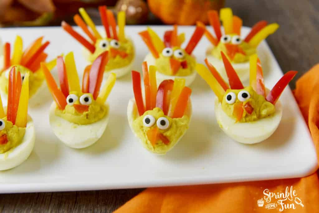 Deviled Eggs For Thanksgiving
 Deviled Egg Turkeys Sprinkle Some Fun