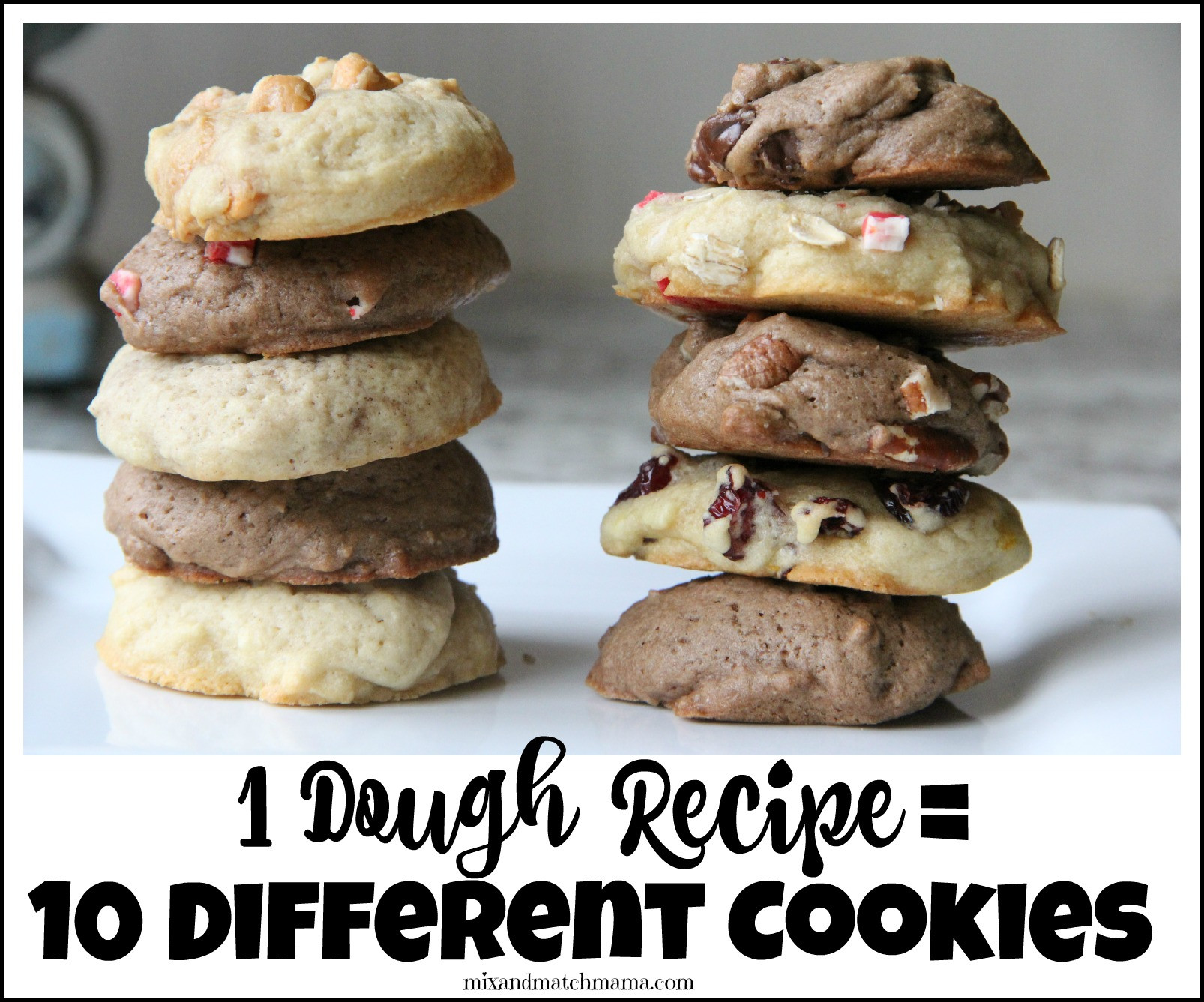 Different Christmas Cookies
 e Dough Recipe= 10 Different Cookies