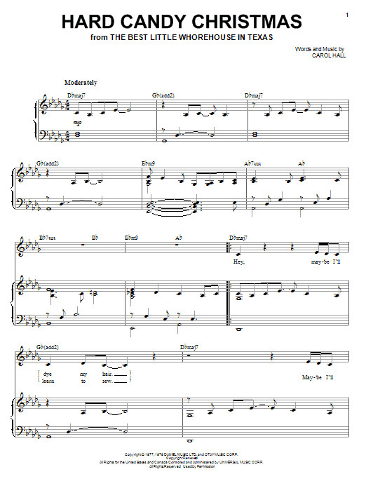 Dolly Parton Hard Candy Christmas Lyrics
 Dolly Parton Hard Candy Christmas Piano & Vocal