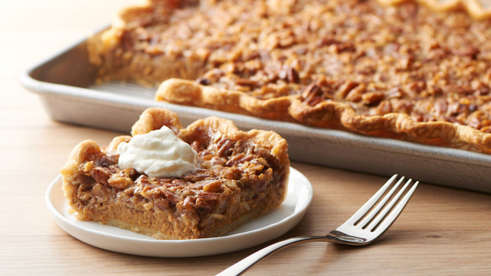 Easy Thanksgiving Pie Recipes
 Pumpkin Pecan Slab Pie recipe from Pillsbury