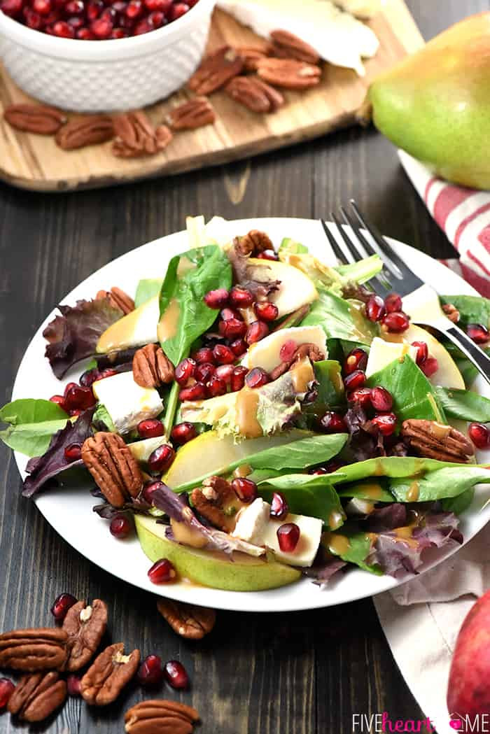 Easy Thanksgiving Salads
 Thanksgiving Salad with Pomegranate Pears Pecans