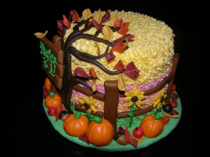 Fall Birthday Cake Ideas
 Best 25 Fall theme cakes ideas on Pinterest