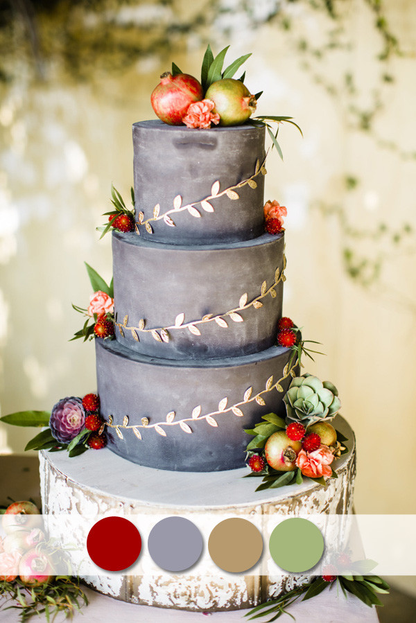 Fall Color Wedding Cakes
 Top 10 October Wedding Colors And Wedding Invitations For