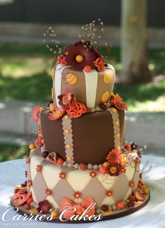 Fall Color Wedding Cakes
 Fall Color Cakes Carrie s Wedding Cakes